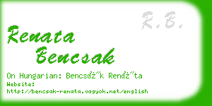 renata bencsak business card